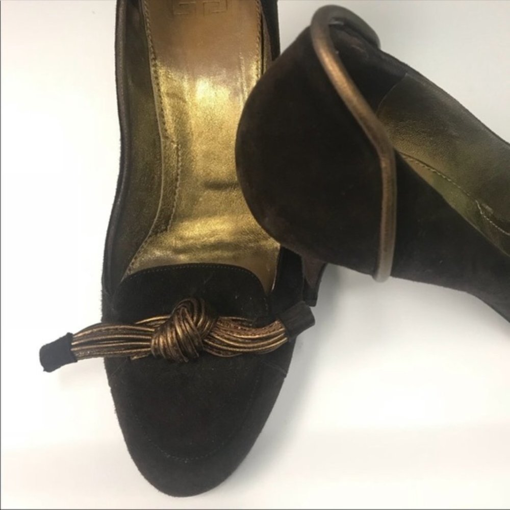 Givenchy Bronze Knot brown suede pumps EU 40 US 9.5 - Picture 11 of 12